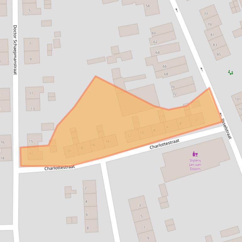 Kaart van postcodegebied 6882HW.