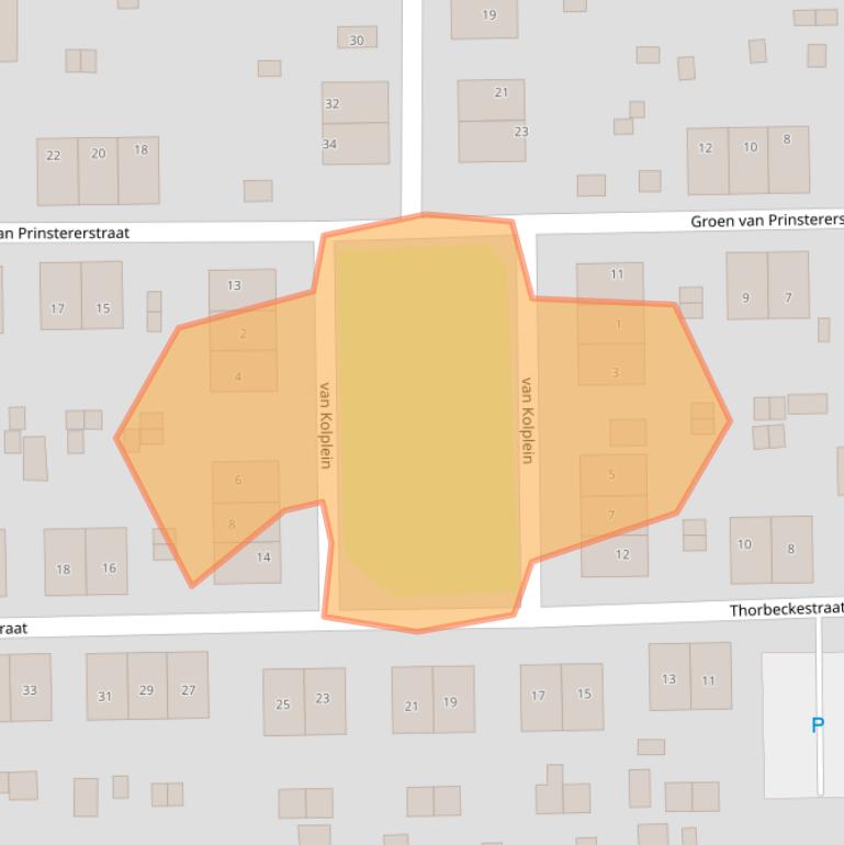 Kaart van postcodegebied 6882JE.