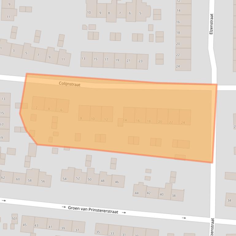 Kaart van postcodegebied 6882JP.