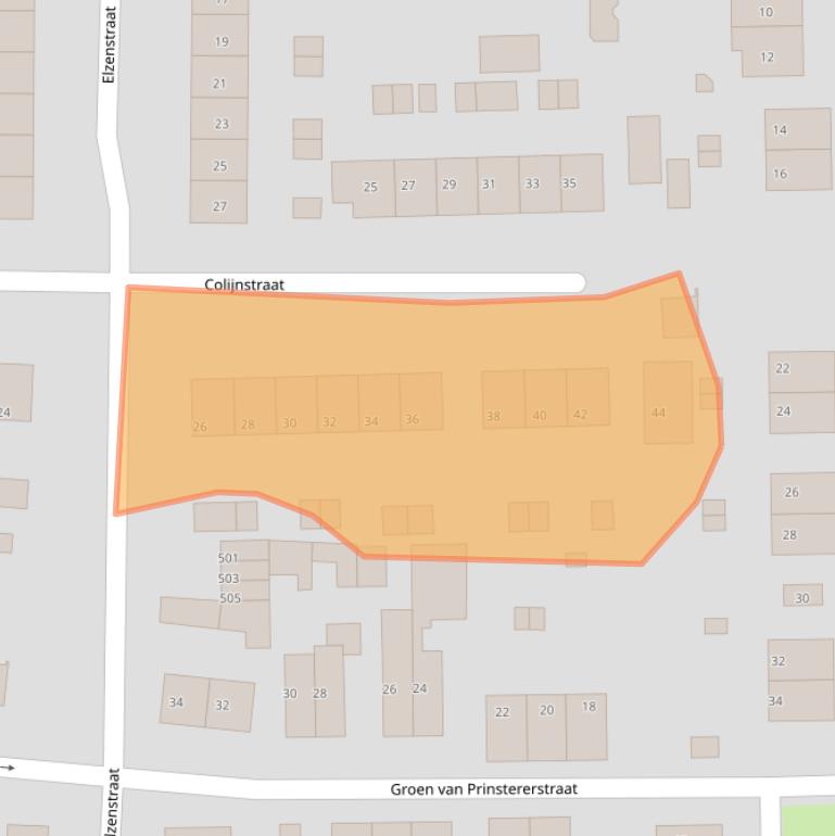 Kaart van postcodegebied 6882JR.