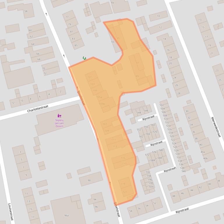 Kaart van postcodegebied 6882LD.