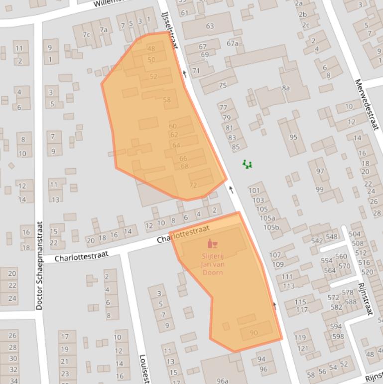 Kaart van postcodegebied 6882LH.