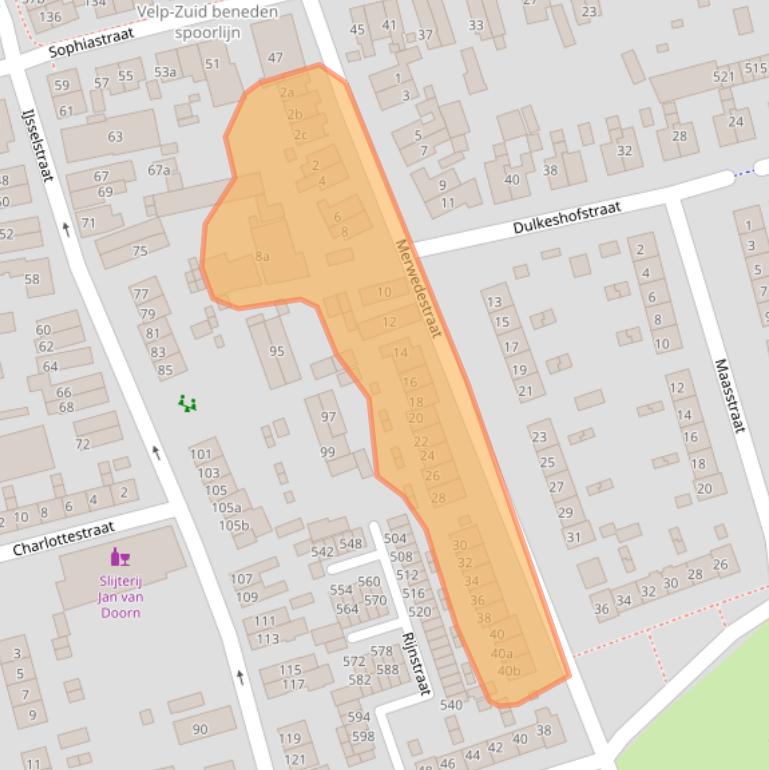 Kaart van postcodegebied 6882LN.