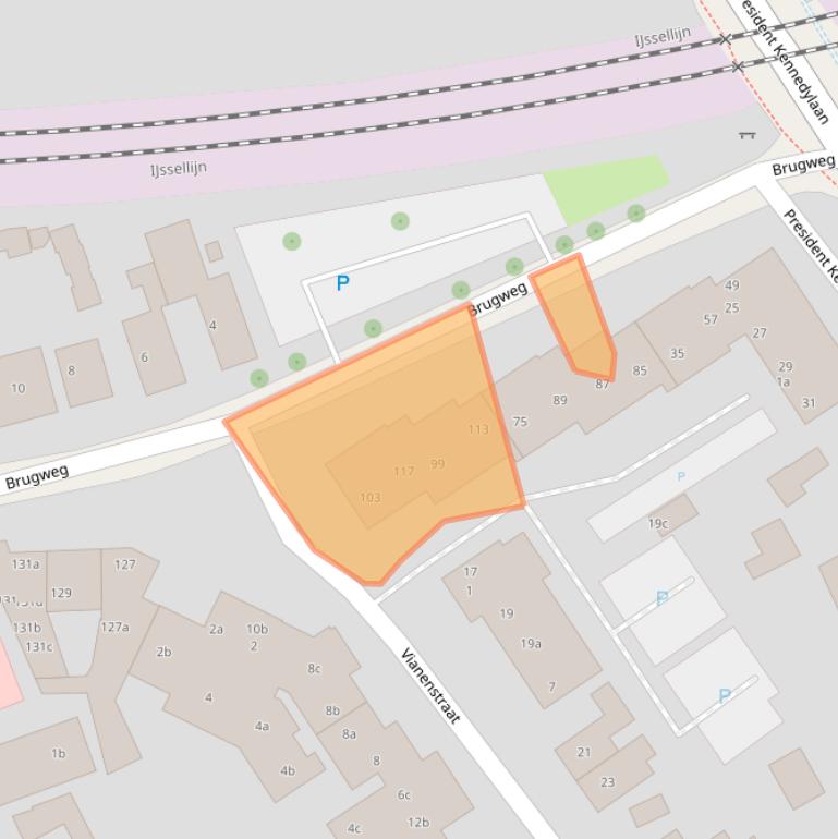 Kaart van postcodegebied 6882ME.