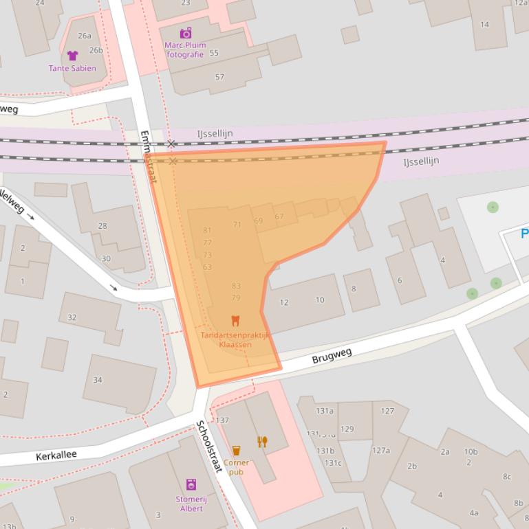 Kaart van postcodegebied 6882MK.