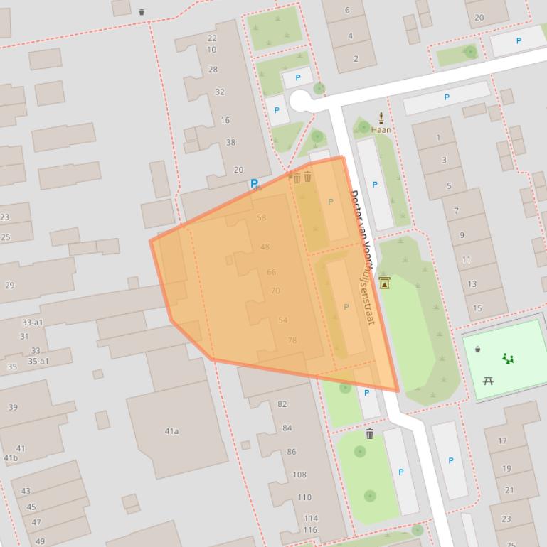 Kaart van postcodegebied 6882MX.