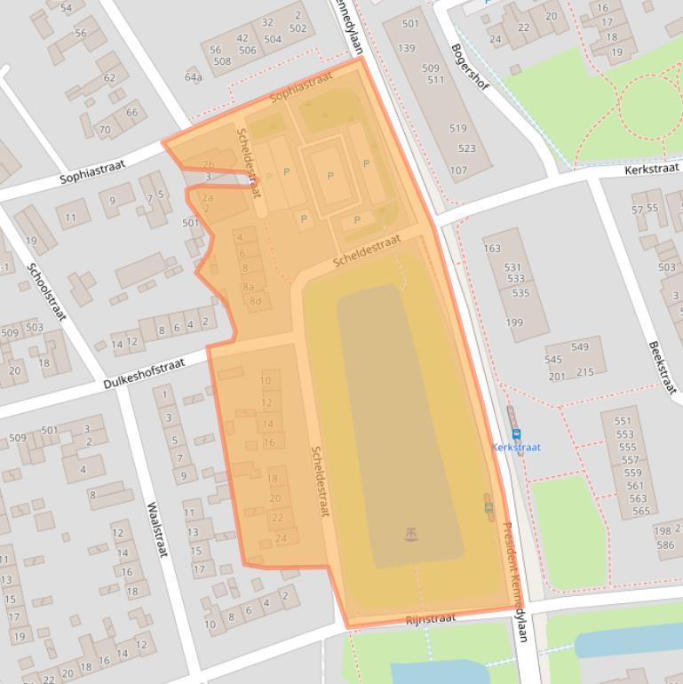 Kaart van postcodegebied 6882NE.