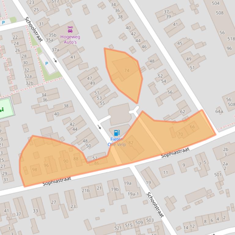 Kaart van postcodegebied 6882NM.