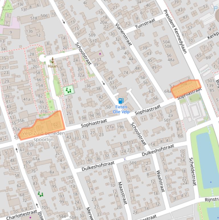 Kaart van postcodegebied 6882NN.