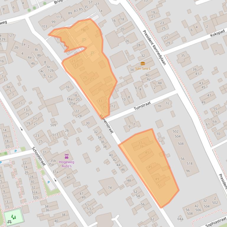 Kaart van postcodegebied 6882NT.
