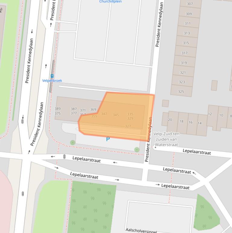 Kaart van postcodegebied 6883AL.