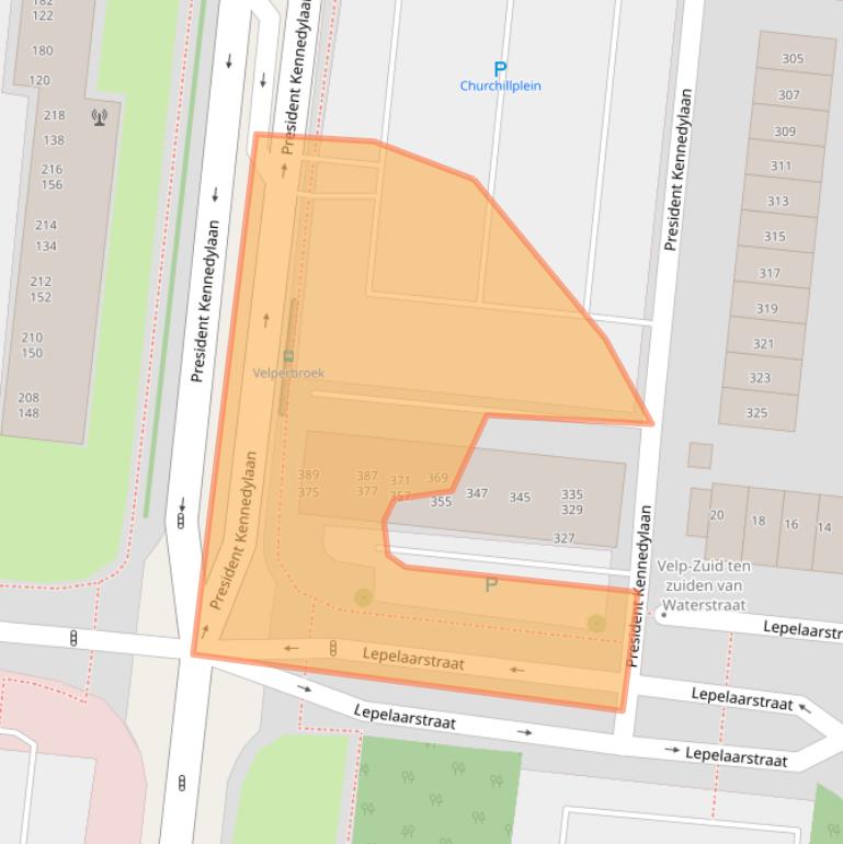 Kaart van postcodegebied 6883AM.