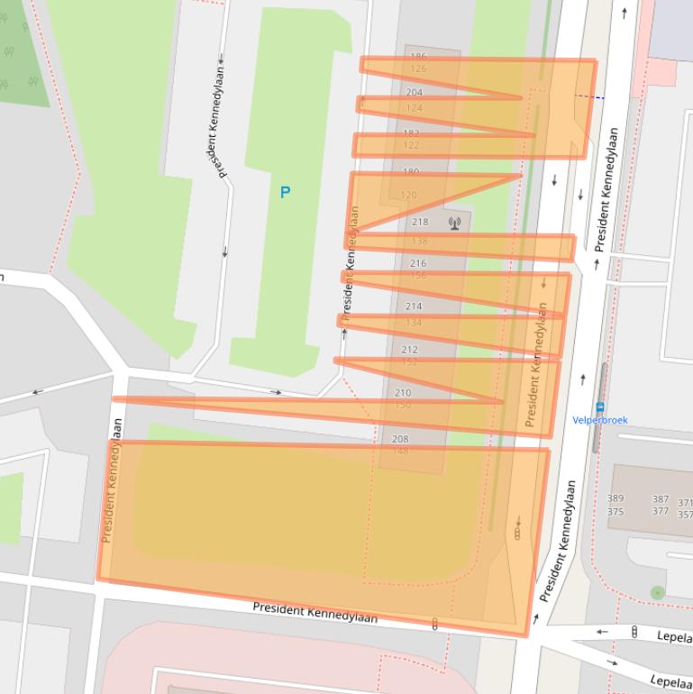 Kaart van postcodegebied 6883AS.