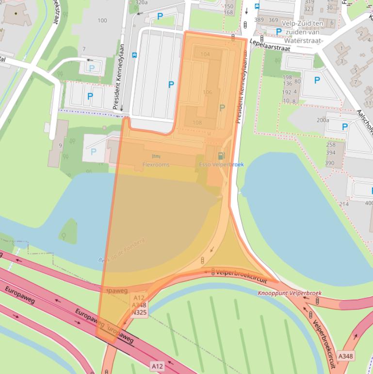 Kaart van postcodegebied 6883AX.