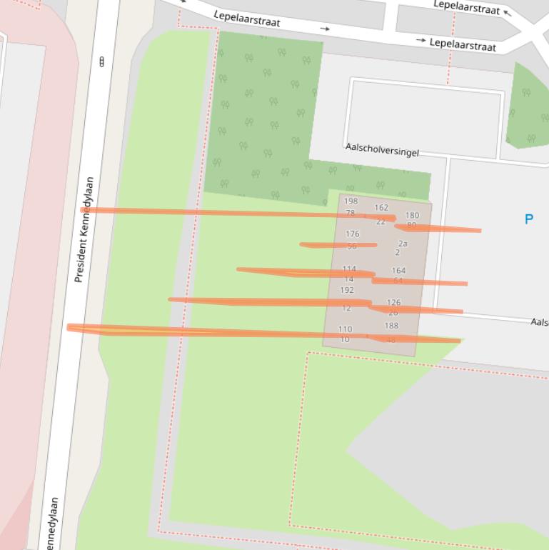 Kaart van postcodegebied 6883BE.