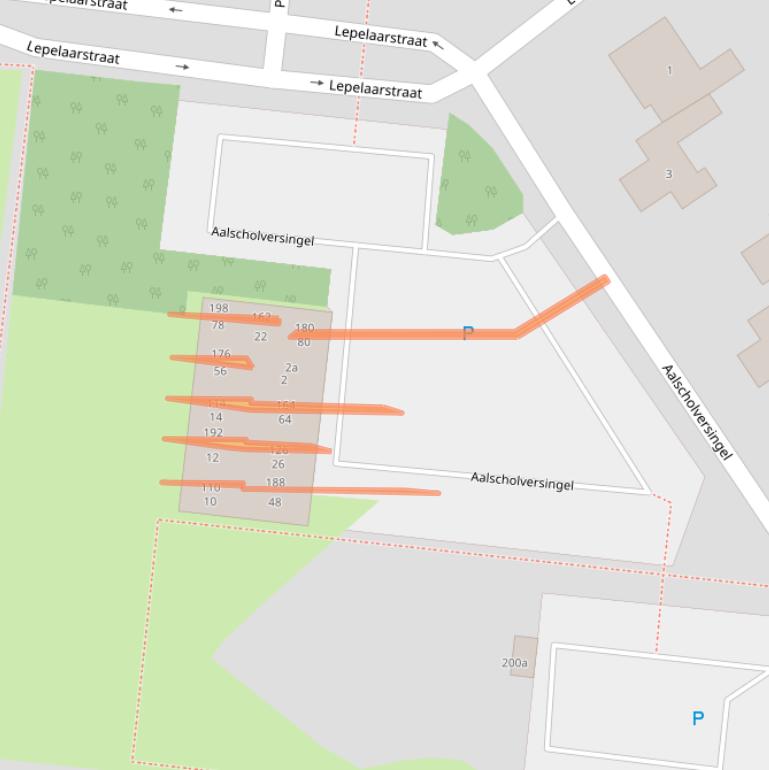 Kaart van postcodegebied 6883BH.