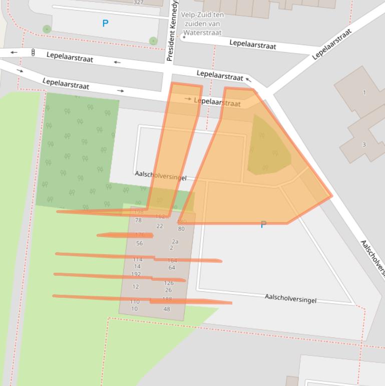Kaart van postcodegebied 6883BJ.