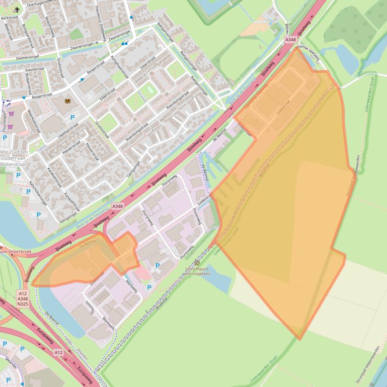 Kaart van postcodegebied 6883DB.