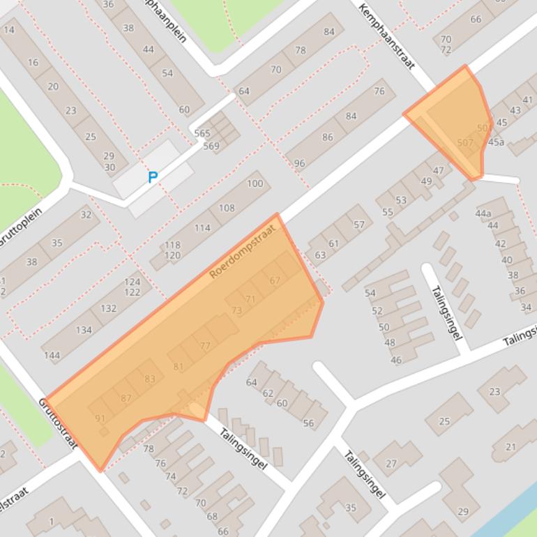 Kaart van postcodegebied 6883DJ.