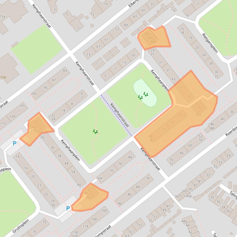 Kaart van postcodegebied 6883DZ.