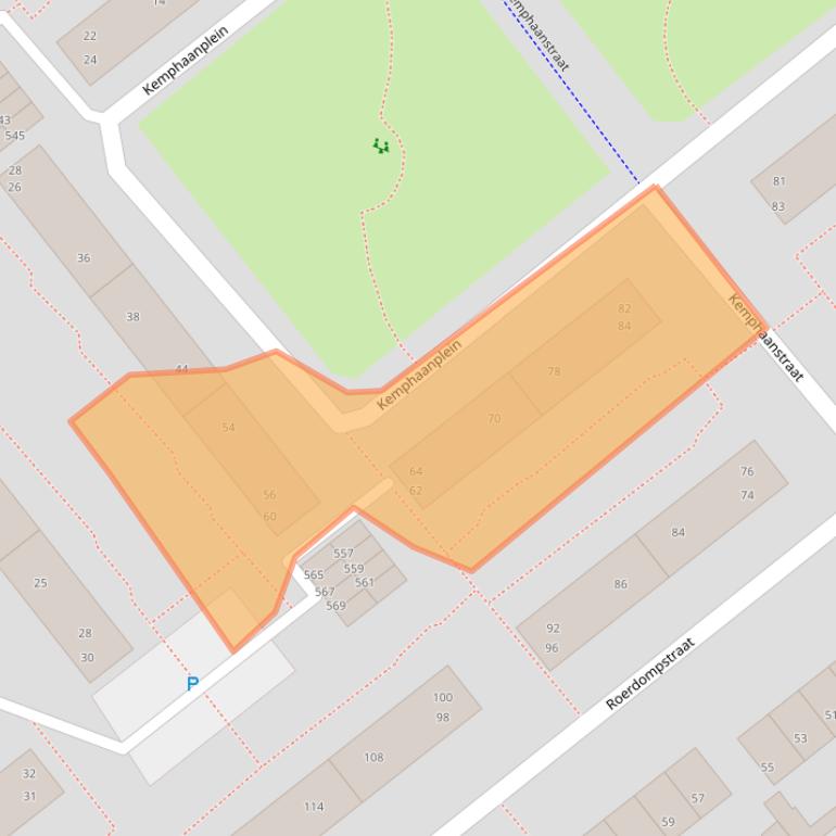 Kaart van postcodegebied 6883EB.