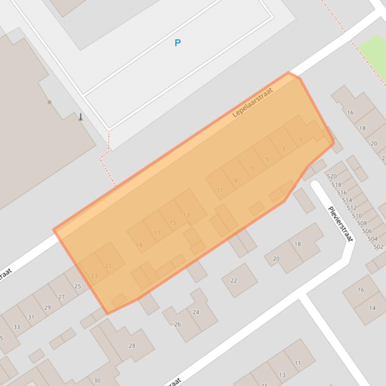 Kaart van postcodegebied 6883EK.