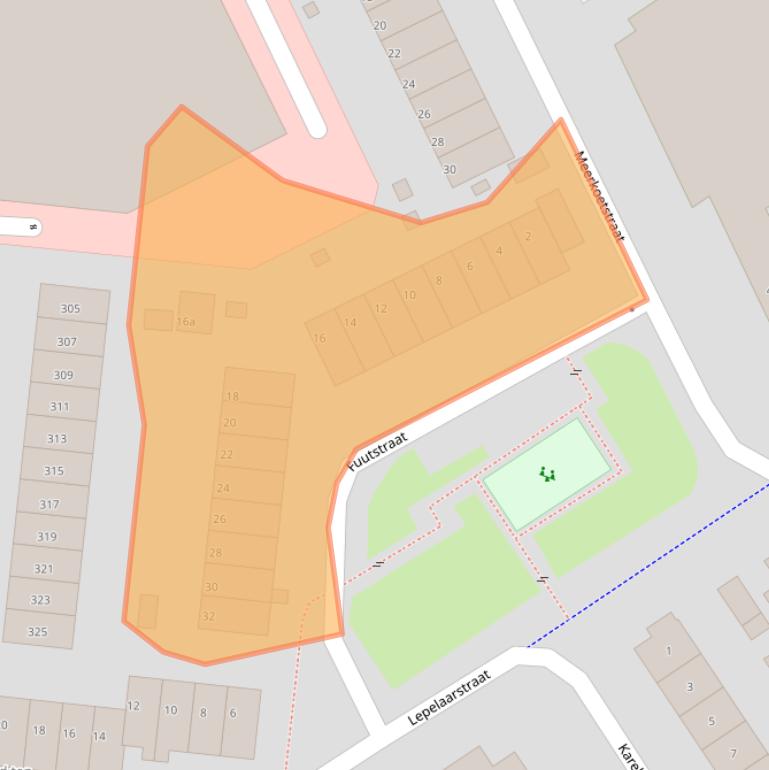 Kaart van postcodegebied 6883EN.