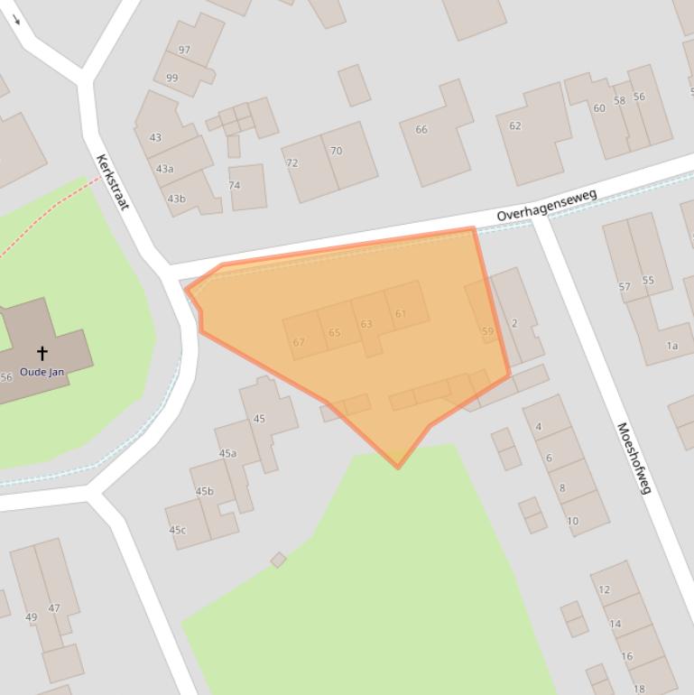 Kaart van postcodegebied 6883GT.