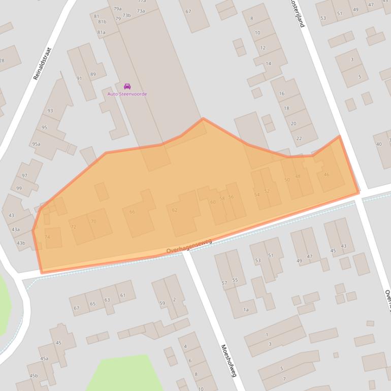 Kaart van postcodegebied 6883GX.