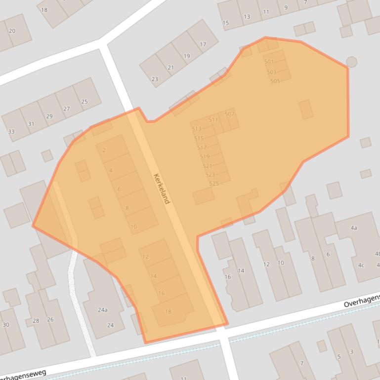 Kaart van postcodegebied 6883HA.