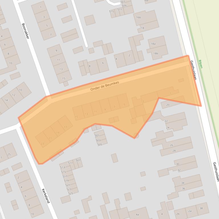 Kaart van postcodegebied 6883HB.