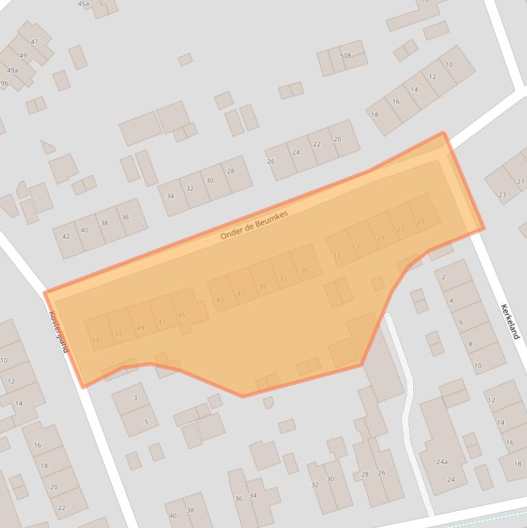 Kaart van postcodegebied 6883HC.