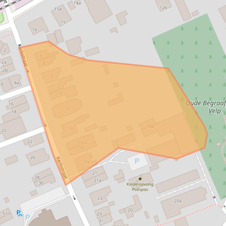 Kaart van postcodegebied 6883HP.