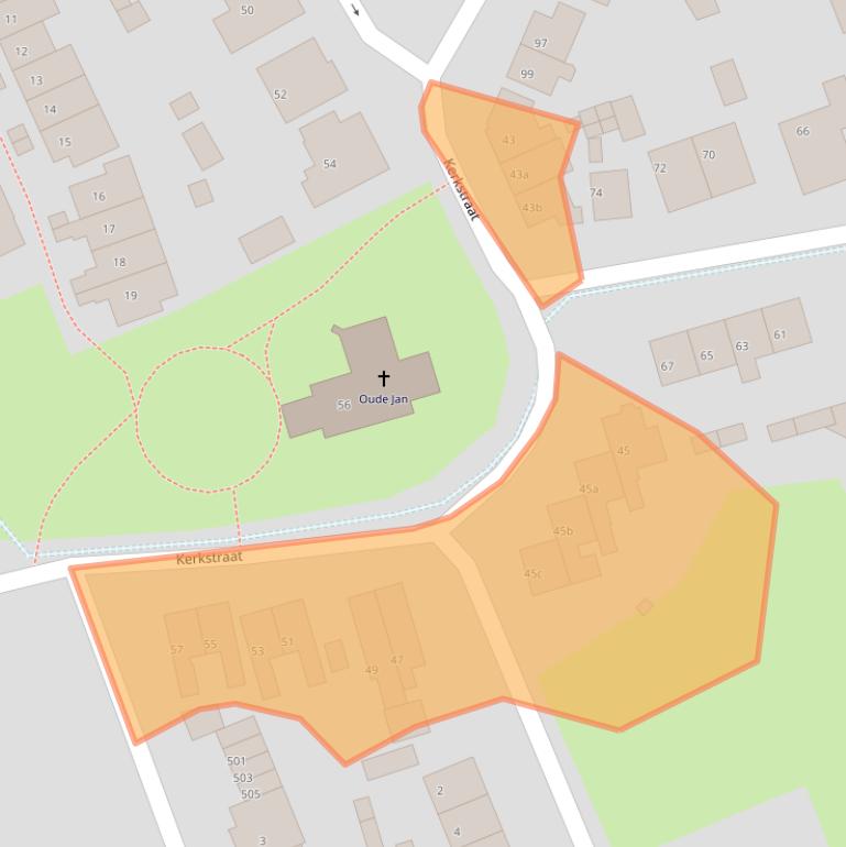 Kaart van postcodegebied 6883HS.