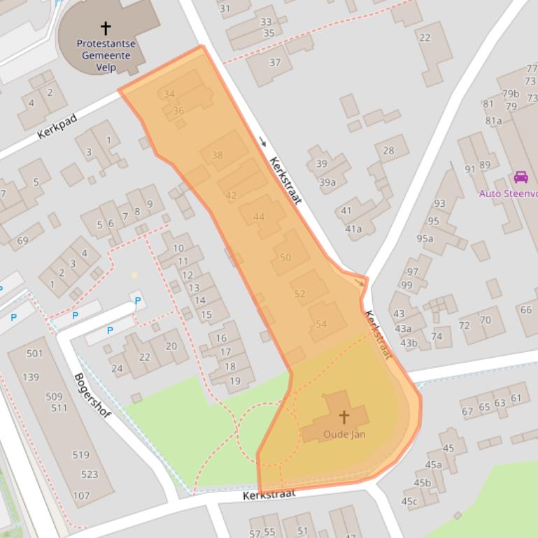 Kaart van postcodegebied 6883HV.