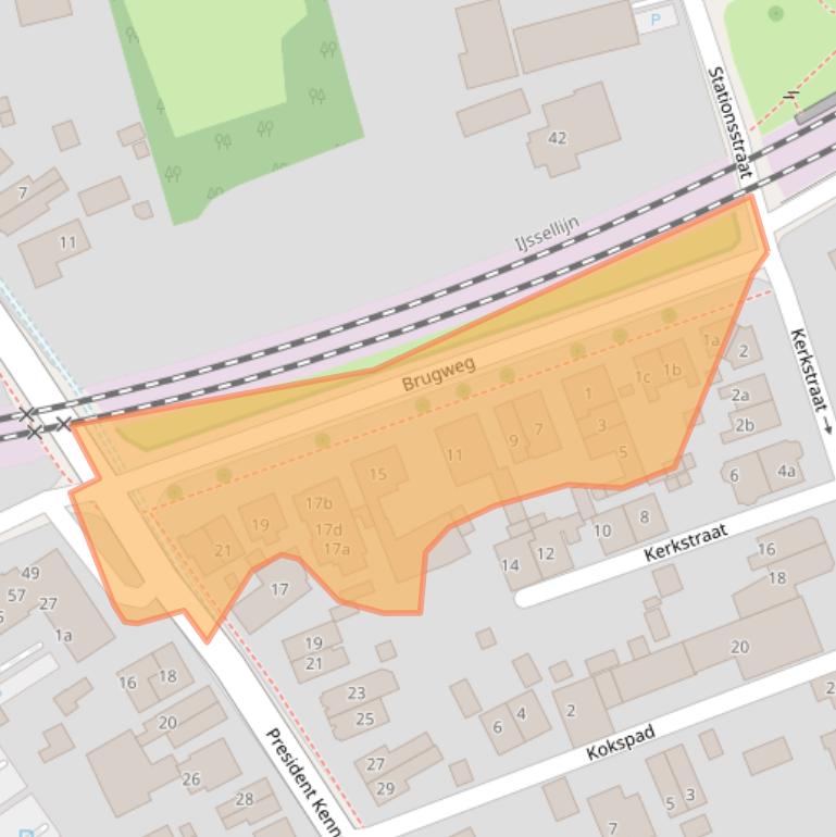 Kaart van postcodegebied 6883HW.