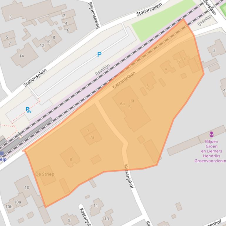 Kaart van postcodegebied 6883HX.