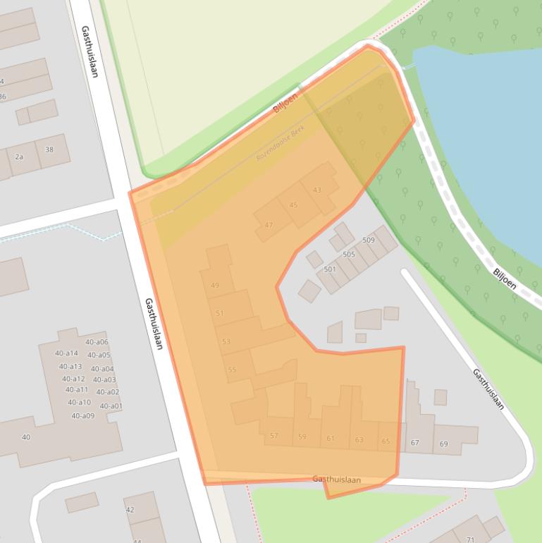 Kaart van postcodegebied 6883JA.