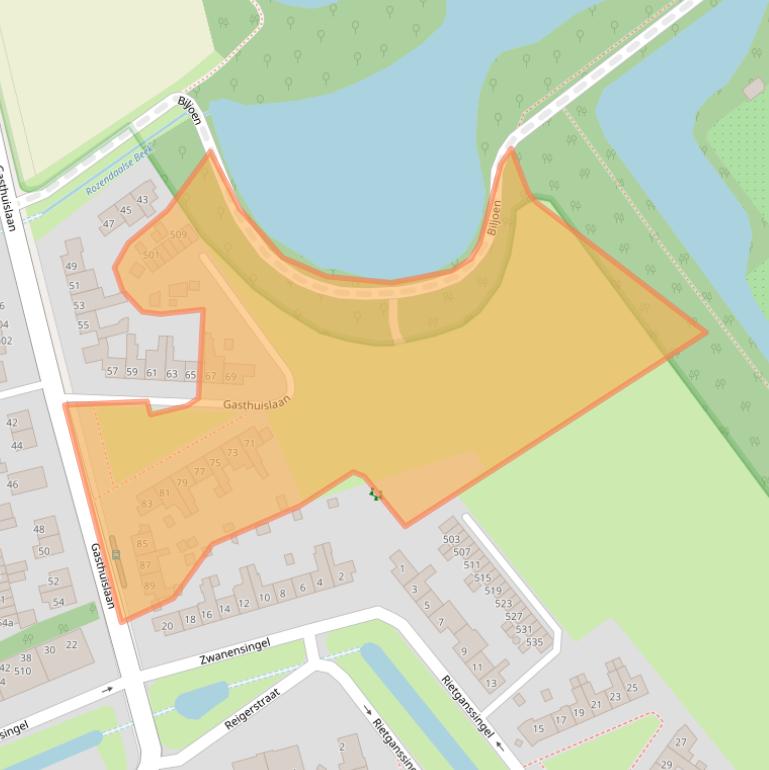 Kaart van postcodegebied 6883JB.