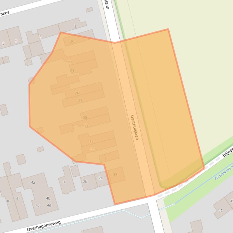 Kaart van postcodegebied 6883JD.