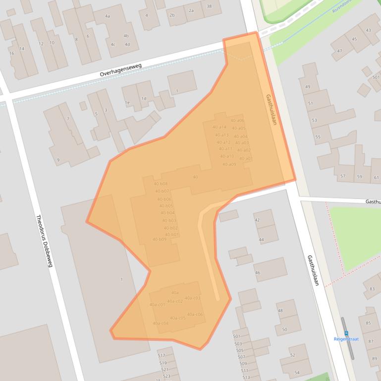 Kaart van postcodegebied 6883JE.