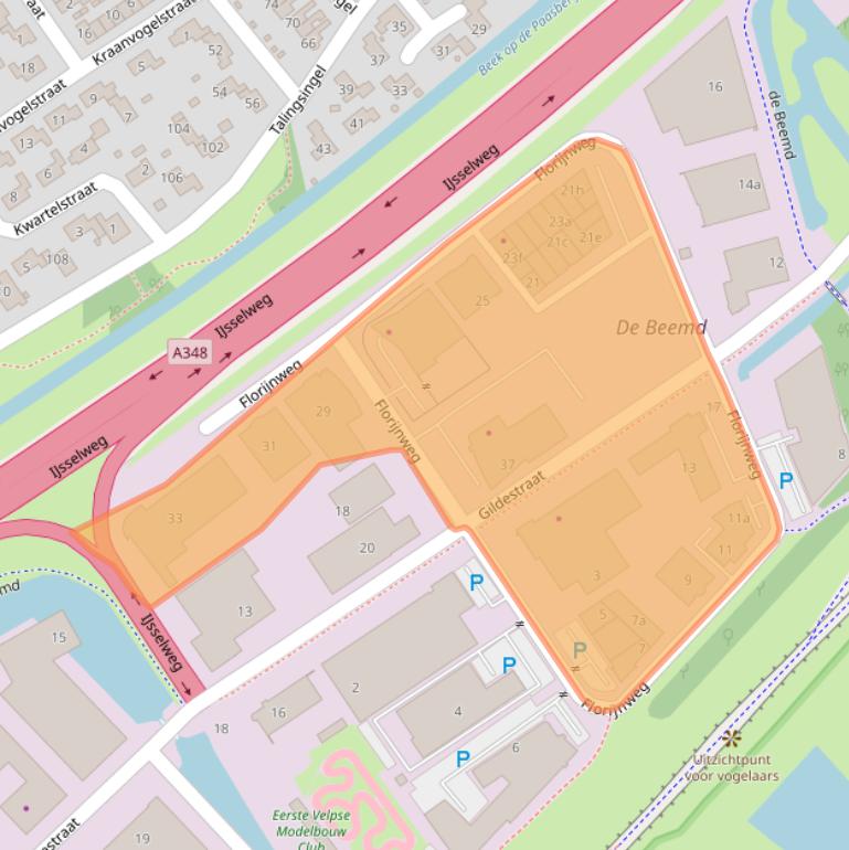 Kaart van postcodegebied 6883JN.