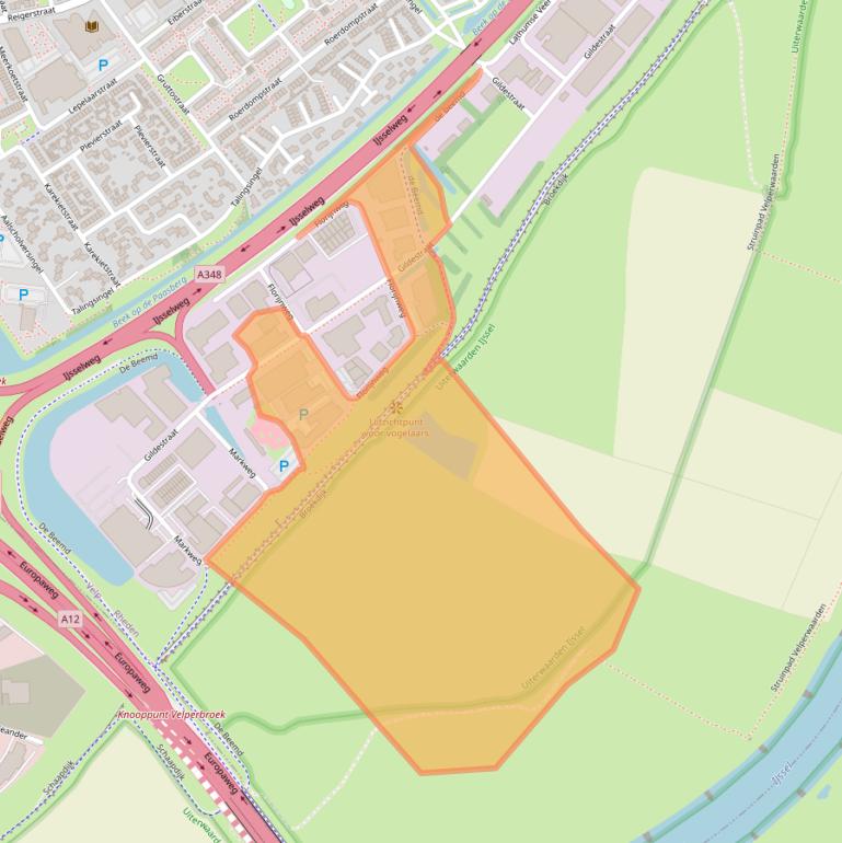 Kaart van postcodegebied 6883JP.