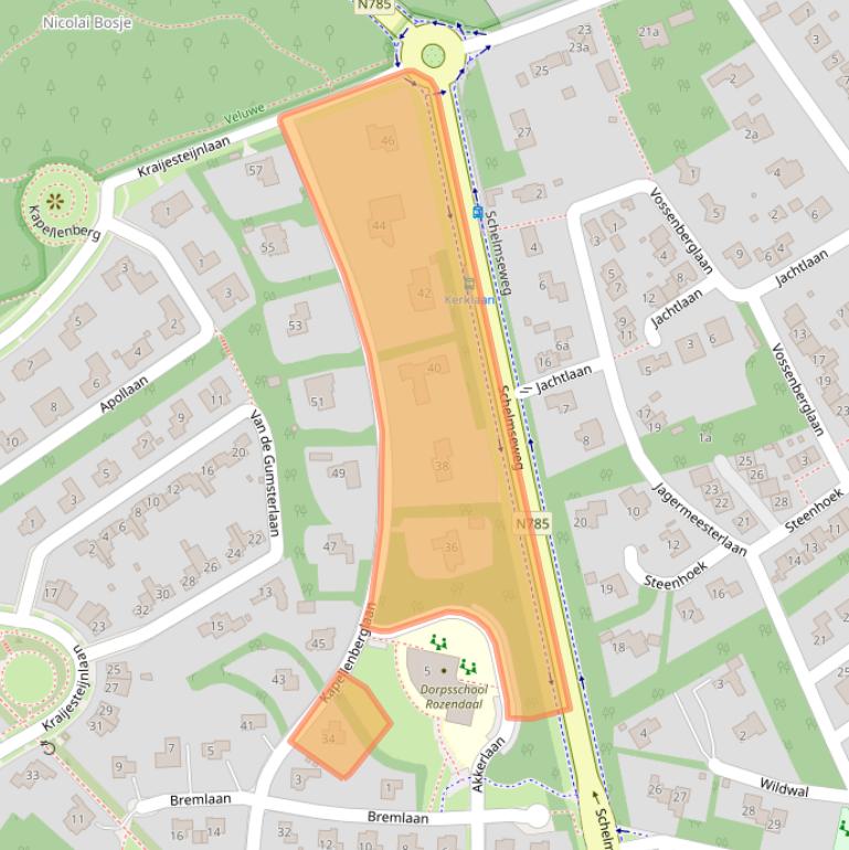 Kaart van postcodegebied 6891AG.