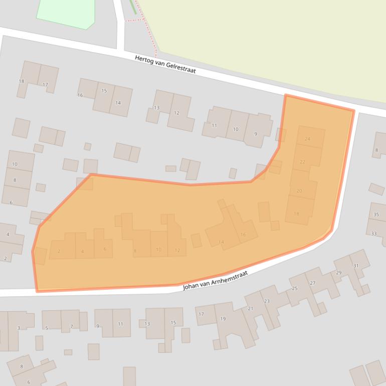 Kaart van postcodegebied 6891BC.