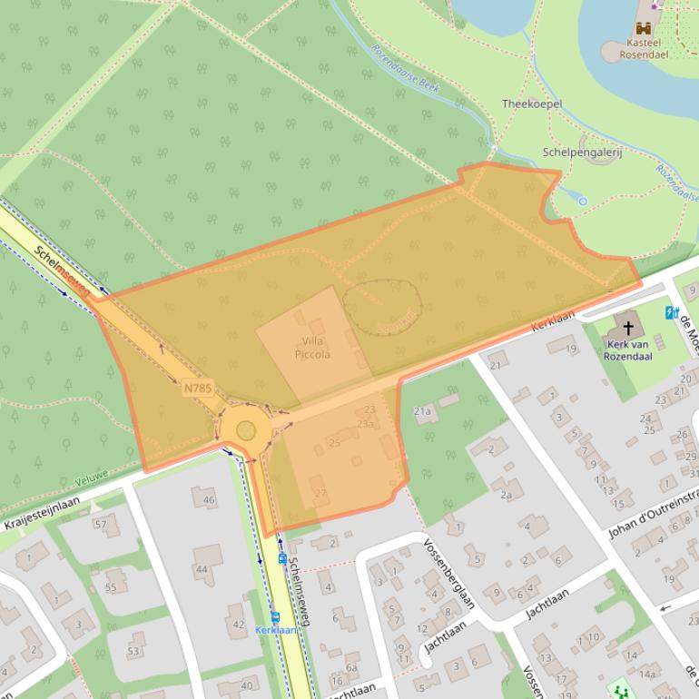 Kaart van postcodegebied 6891CN.