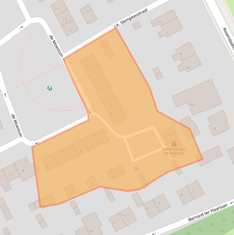 Kaart van postcodegebied 6891CV.