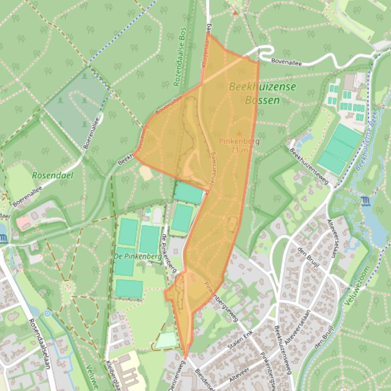 Kaart van postcodegebied 6891DN.