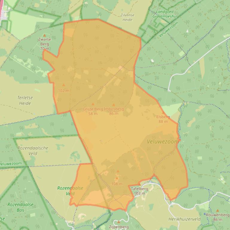 Kaart van postcodegebied 6891DZ.