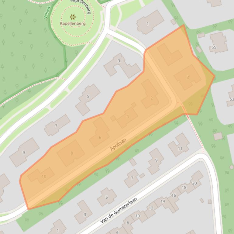 Kaart van postcodegebied 6891EC.